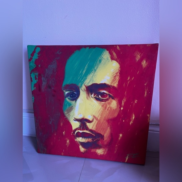 Bob Marley signed large Giclee Art on canvas  by Stephen  “ the soldier “ - Picture 10 of 16